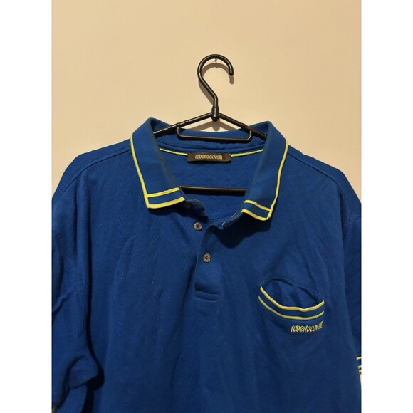 Roberto Cavalli Blue yellow Polo 2XL - Picture 2 of 4